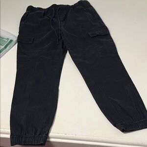 Tinseltown Small Black Elastic Waist Pull On Jogger Style Cargo Jeans
